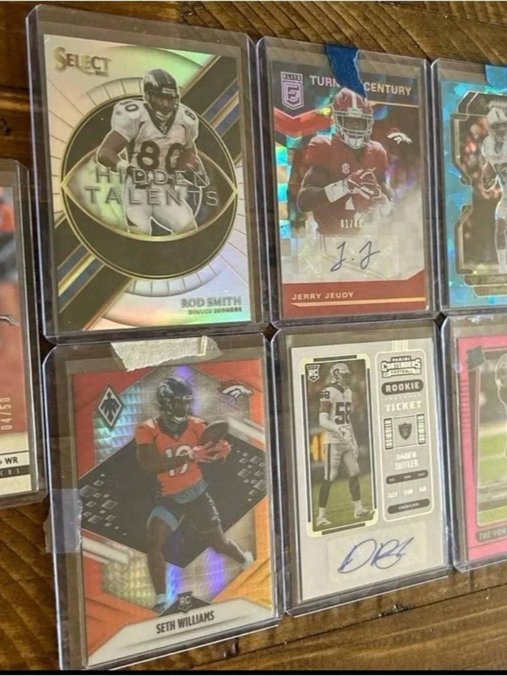 NFL 50 Card Lot w/ Base, Rookies, Inserts, Parallels, Memorabilia, and Auto’s